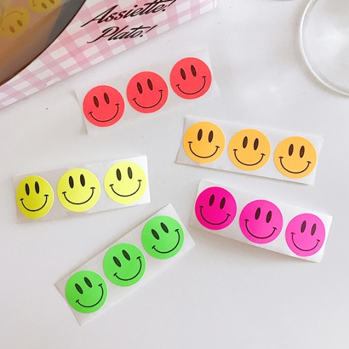 Neon Smile Sticker (20ea)