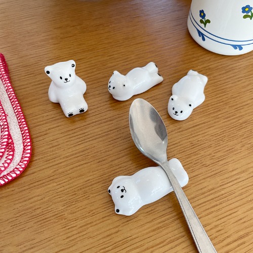 Polar Bear Cutlery Rest 폴라베어수저받침(4set)