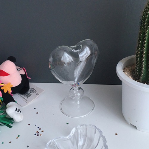 Clear Heart Vase